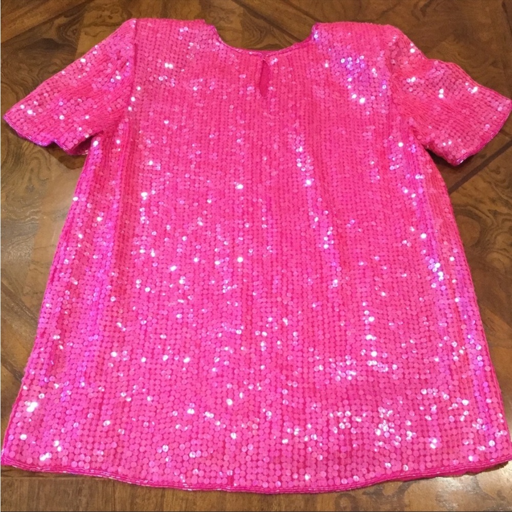 Pink vintage sequin blouse
